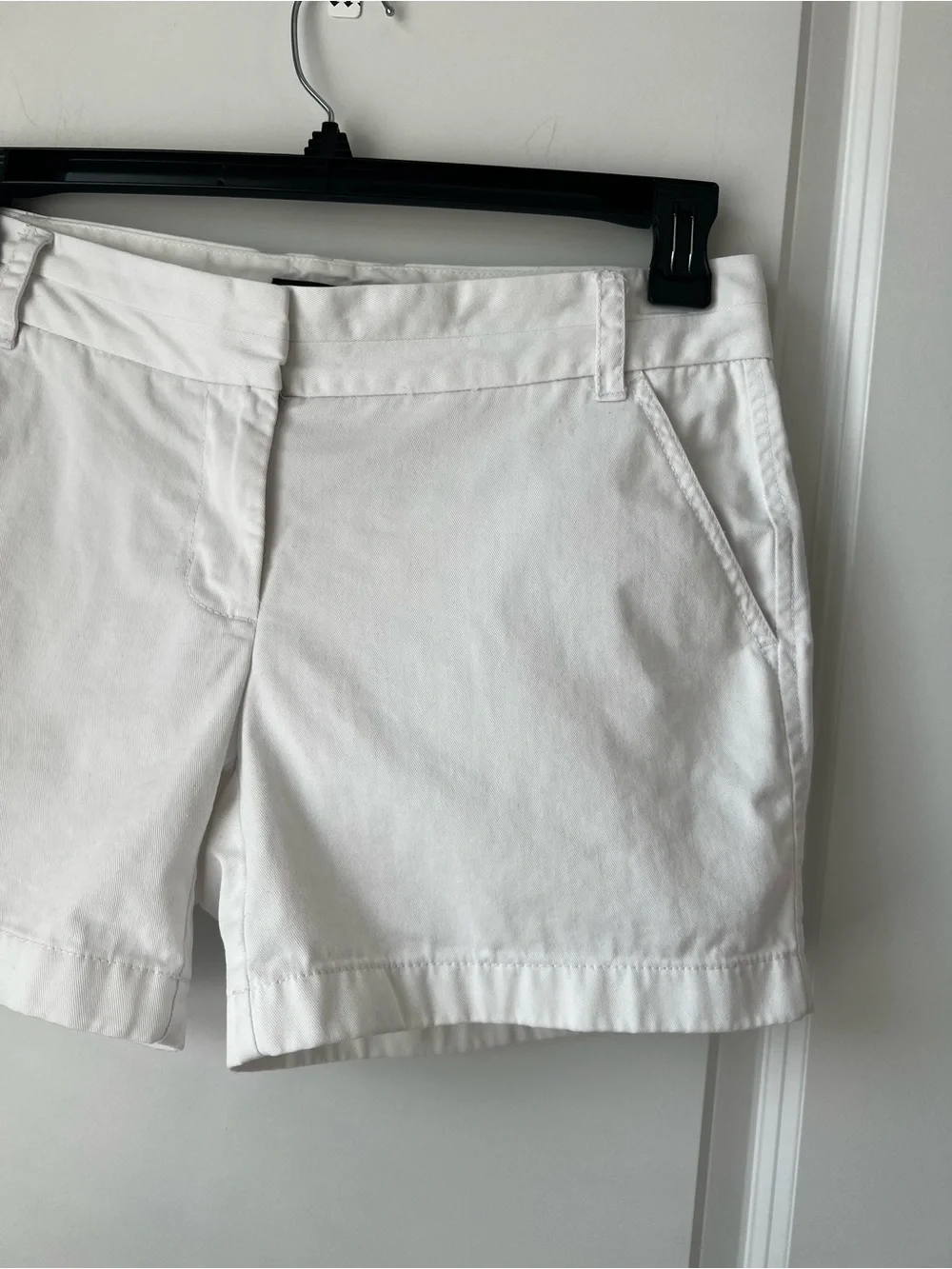 J. Crew White Cotton Tailored Shorts